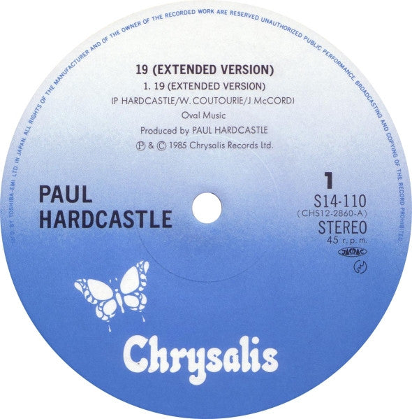 Paul Hardcastle - 19 (Extended Version) (12"", Maxi)