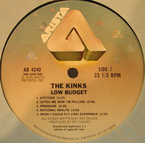 The Kinks - Low Budget (LP, Album, San)