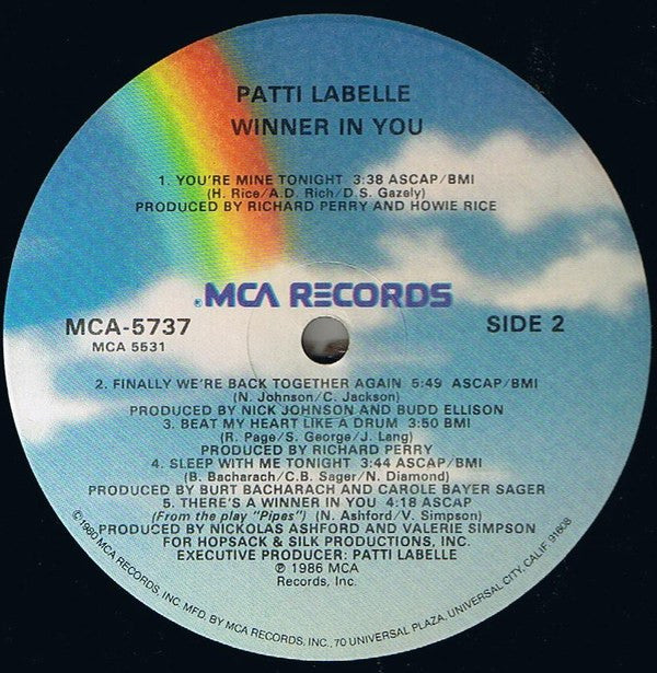 Patti LaBelle - Winner In You (LP, Album, Glo)