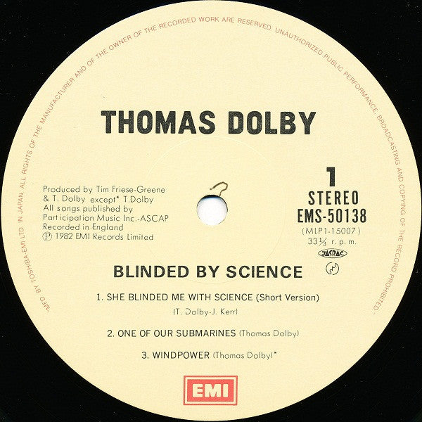 Thomas Dolby - Blinded By Science (LP, MiniAlbum)