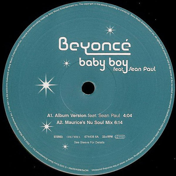 Beyoncé Feat. Sean Paul - Baby Boy (12"")