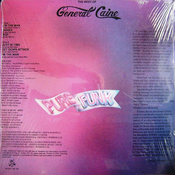 General Caine - The Best Of General Caine (Pure Funk) (LP, Comp)