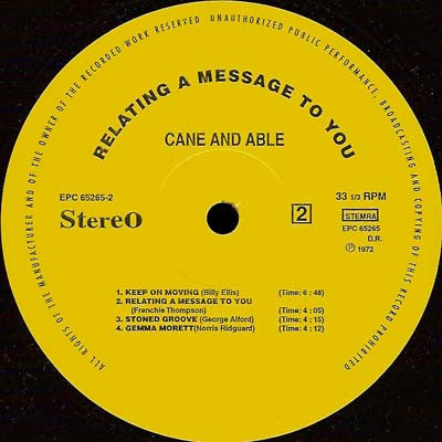 Cane And Able - Relating A Message To You (LP, Album, RE)