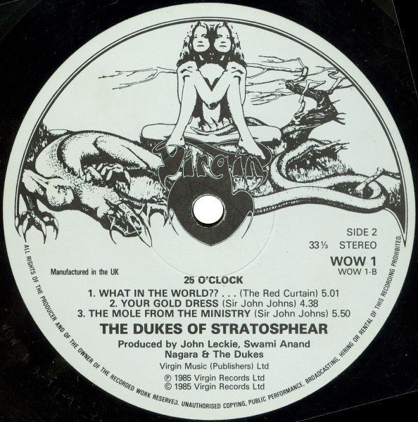 The Dukes Of Stratosphear - 25 O'Clock (12"", MiniAlbum)