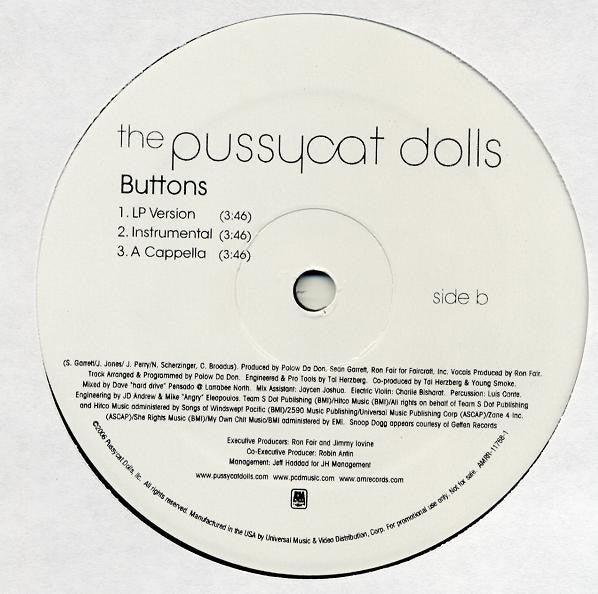 The Pussycat Dolls Featuring Big Snoop Dogg* - Buttons (12"", Promo)