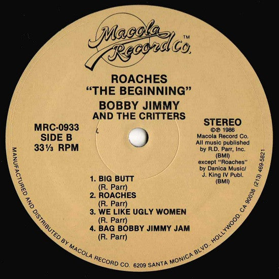 Bobby Jimmy And The Critters - Roaches: The Beginning (LP, Album)