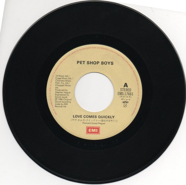 Pet Shop Boys - Love Comes Quickly (7"", Single)