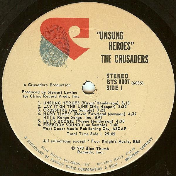 The Crusaders - Unsung Heroes (LP, Album)