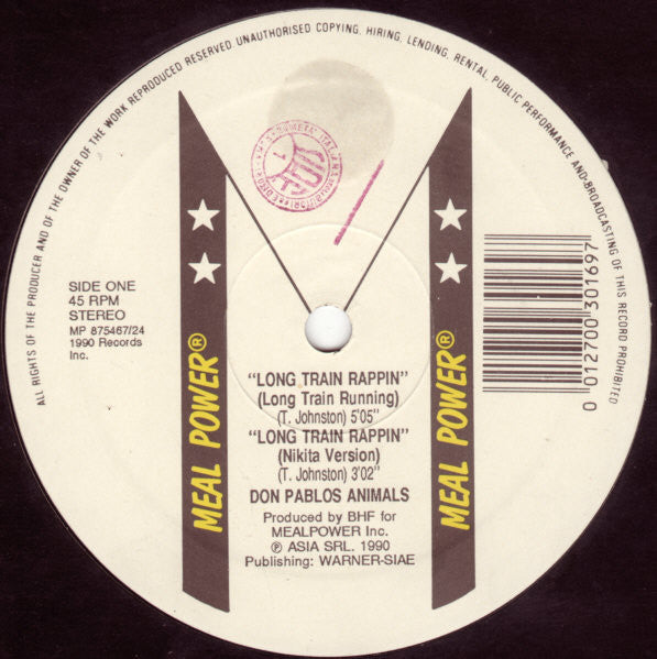 Don Pablos Animals* - Long Train Rappin / A Different Story (12"")