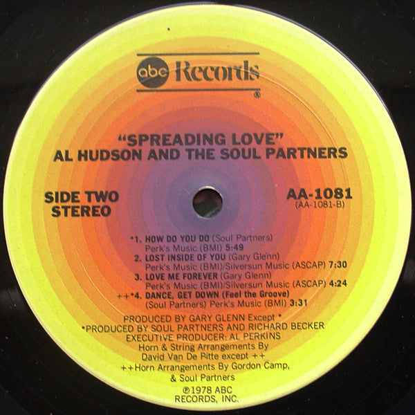 Al Hudson And The Soul Partners* - Spreading Love (LP, Album, San)