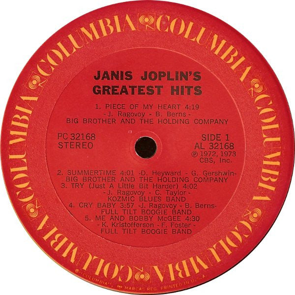 Janis Joplin - Janis Joplin's Greatest Hits (LP, Comp, RE, Pit)