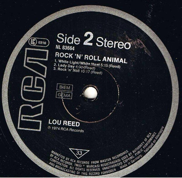 Lou Reed - Rock N Roll Animal (LP, Album, RE)