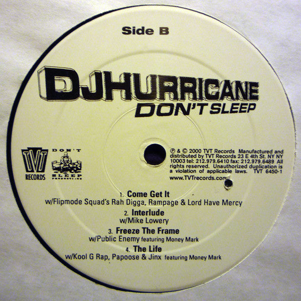 DJ Hurricane* - Don't Sleep (2xLP, Album)