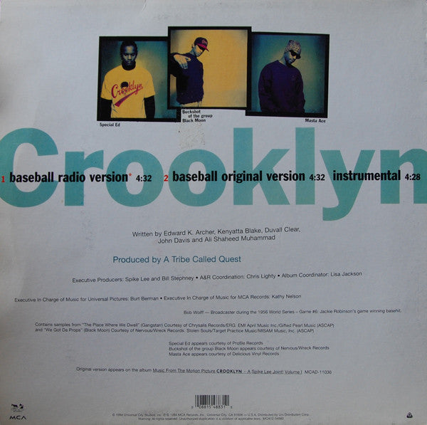 The Crooklyn Dodgers* - Crooklyn (12"", Single)