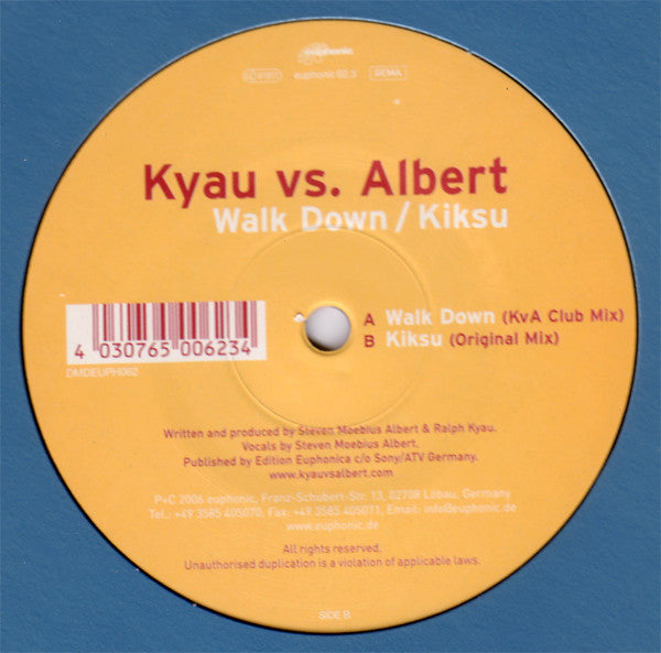 Kyau Vs. Albert* - Walk Down / Kiksu (12"")