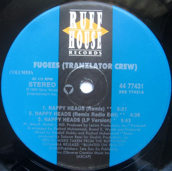 Fugees (Tranzlator Crew)* - Nappy Heads (12"")