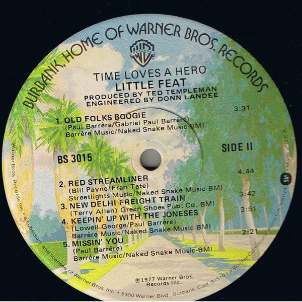 Little Feat - Time Loves A Hero (LP, Album, Win)