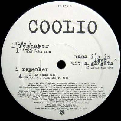 Coolio - I Remember (12"", Single)