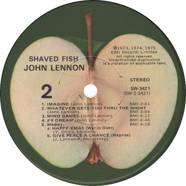 Lennon* / Plastic Ono Band* - Shaved Fish (LP, Comp, Win)