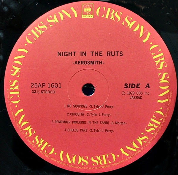 Aerosmith - Night In The Ruts (LP, Album)