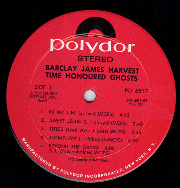 Barclay James Harvest - Time Honoured Ghosts (LP, Album, Mon)