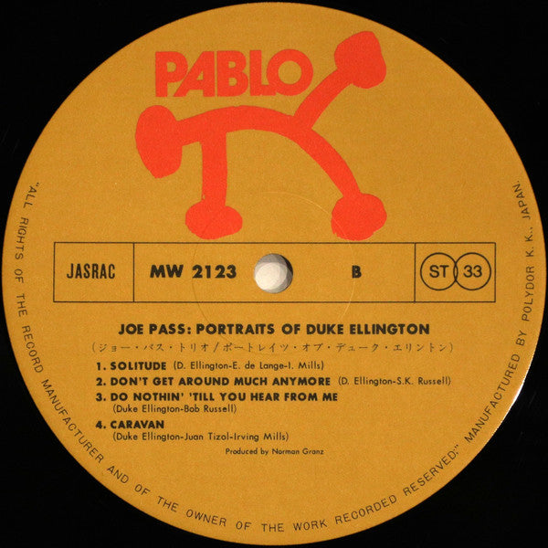 Joe Pass - Portraits Of Duke Ellington (LP, Album)