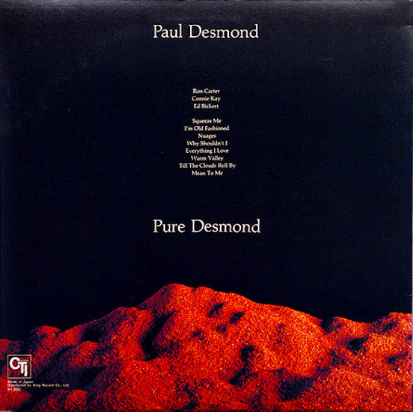 Paul Desmond - Pure Desmond (LP, Album, Ltd, RE)