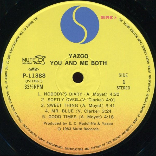 Yazoo - You And Me Both (LP, Album)