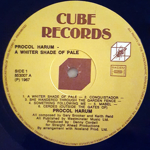 Procol Harum - A Whiter Shade Of Pale (LP, Album, RE)