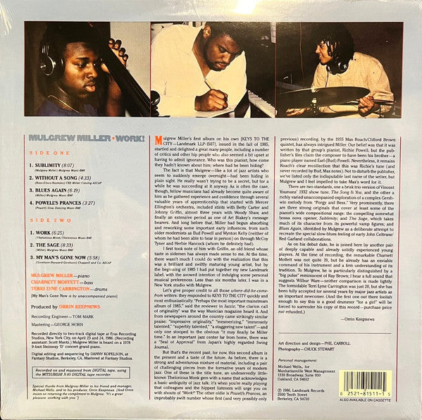 Mulgrew Miller - Work! (LP)