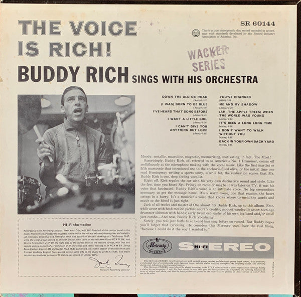 Buddy Rich - The Voice Is Rich (LP, Album)