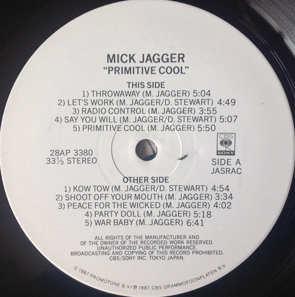 Mick Jagger - Primitive Cool (LP, Album)