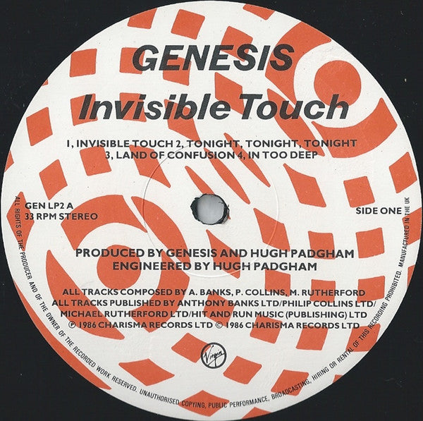 Genesis - Invisible Touch (LP, Album, Tex)