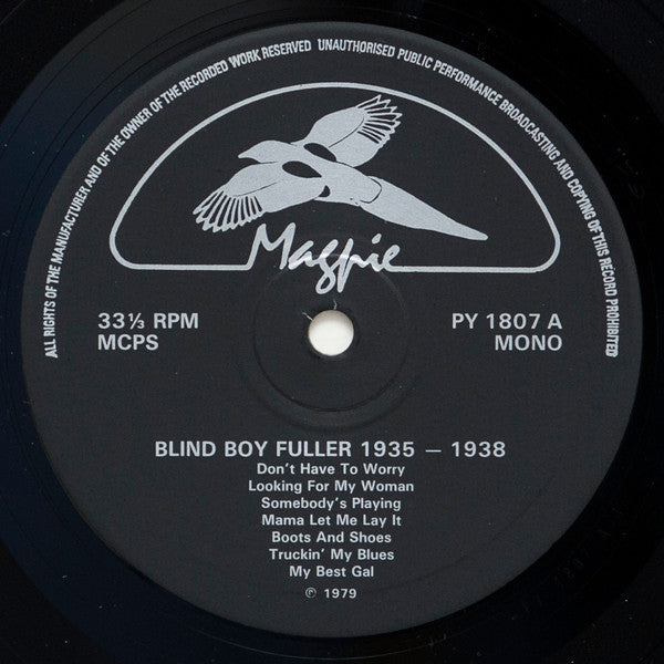 Blind Boy Fuller - 1935 - 1938 Shake That Shimmy (LP, Comp, Mono)