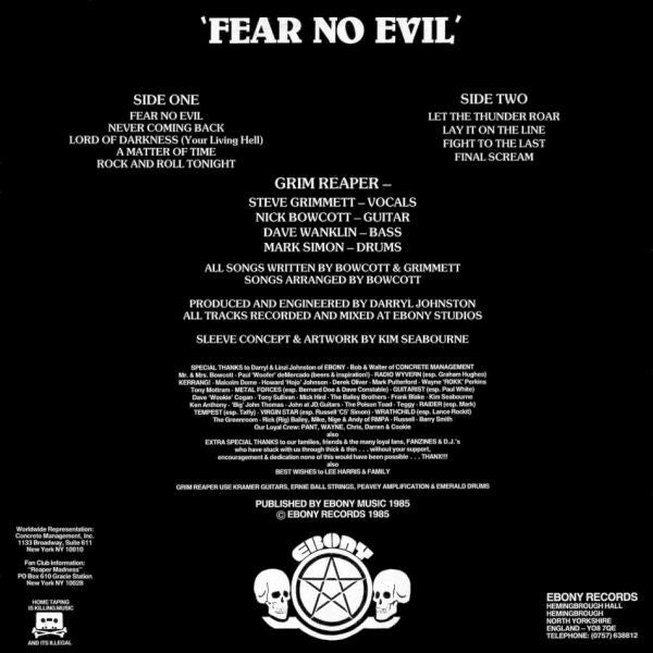 Grim Reaper (3) - Fear No Evil (LP, Album)