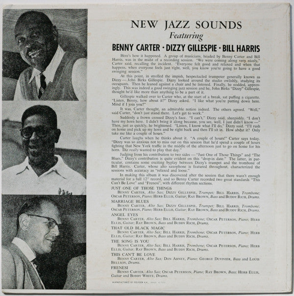 Benny Carter - New Jazz Sounds(LP, Album, Mono, RE)