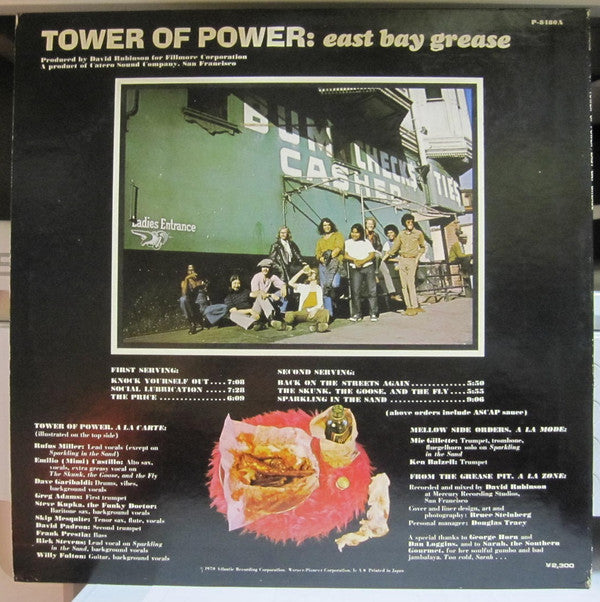 Tower Of Power - East Bay Grease (LP, Album, RE)