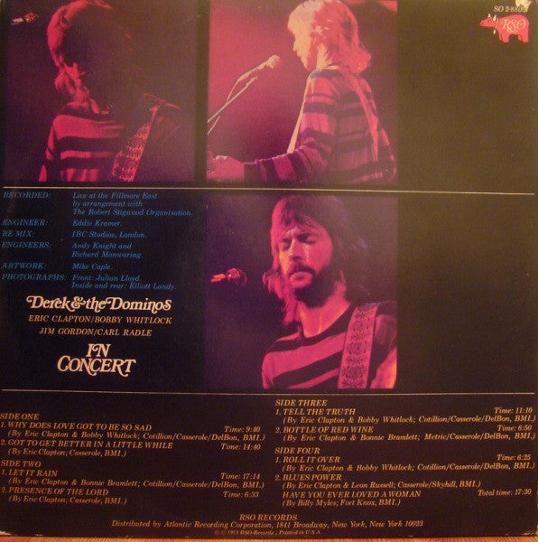 Derek & The Dominos - In Concert (2xLP, Album, RI)