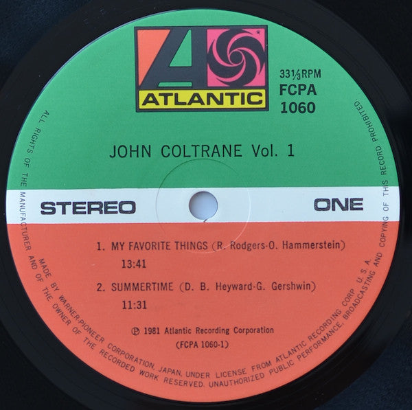 John Coltrane - John Coltrane Vol. 1 (LP, Comp)