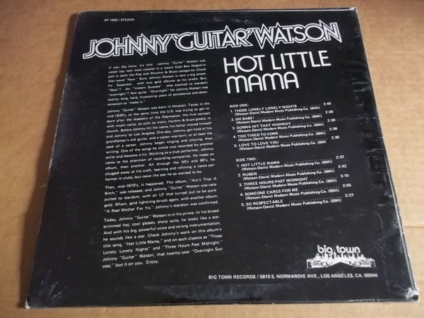 Johnny ""Guitar"" Watson* - Hot Little Mama (LP, Comp)