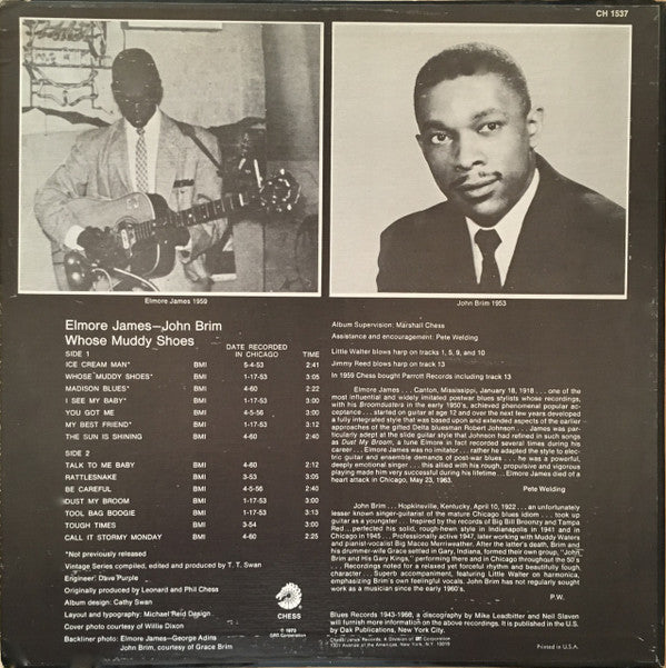 Elmore James - John Brim - Whose Muddy Shoes (LP, Comp, RE, Kee)