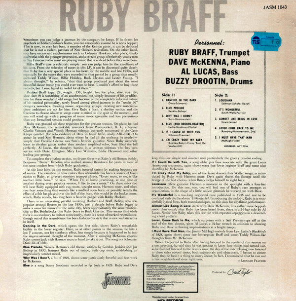 Ruby Braff Featuring Dave McKenna - Ruby Braff (LP, Mono, RE)