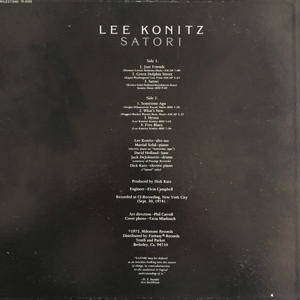 Lee Konitz - Satori (LP, Album)