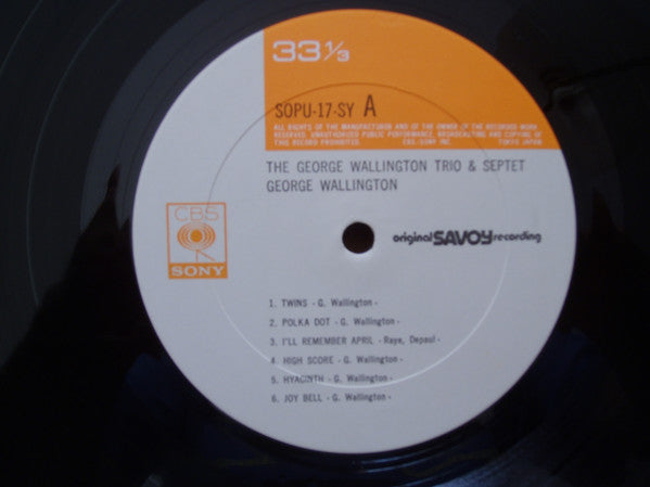 George Wallington Trio - The George Wallington Trio(LP, Album, Mono...