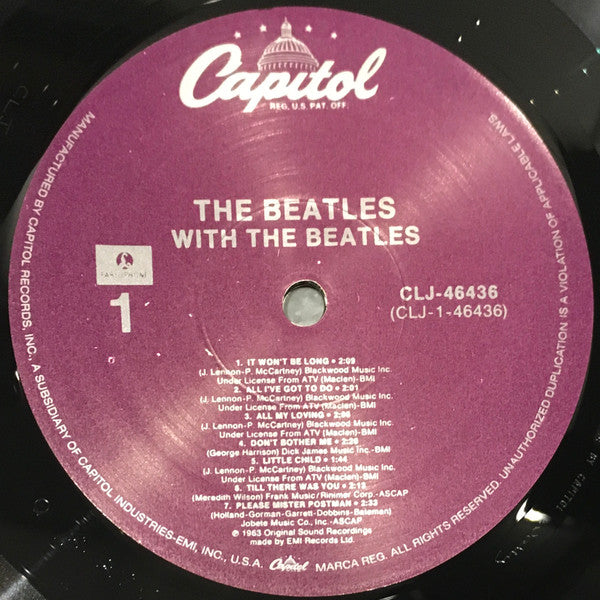 The Beatles - With The Beatles (LP, Album, Mono, RE, Pur)