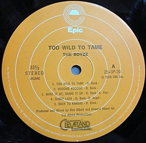 The Boyzz - Too Wild To Tame (LP, Album)