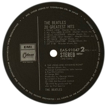 The Beatles - 20 Greatest Hits (LP, Comp)