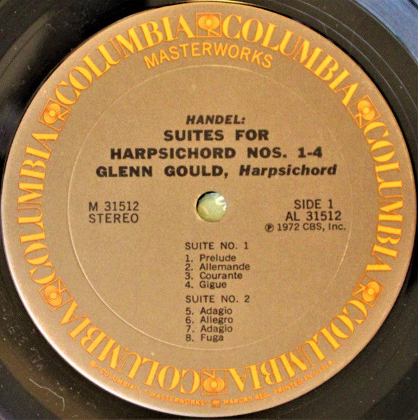 Glenn Gould - Handel* - Suites For Harpsichord Nos. 1-4 (LP, Album)