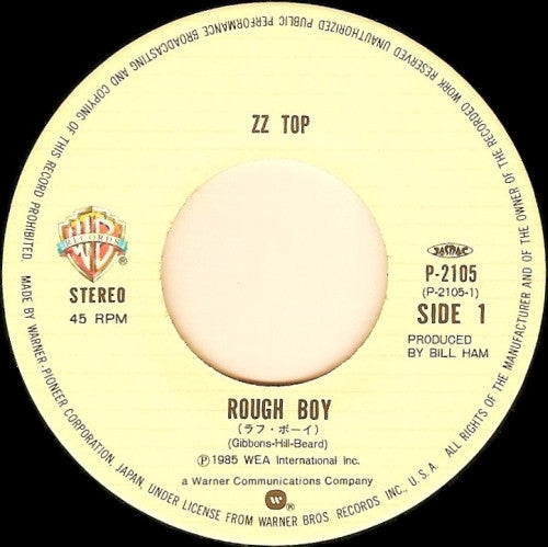 ZZ Top - Rough Boy (7"", Single)