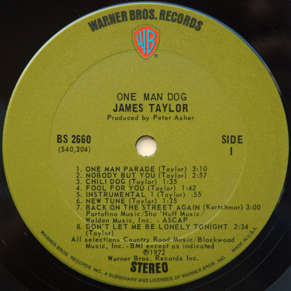 James Taylor (2) - One Man Dog (LP, Album, Ter)